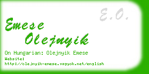 emese olejnyik business card